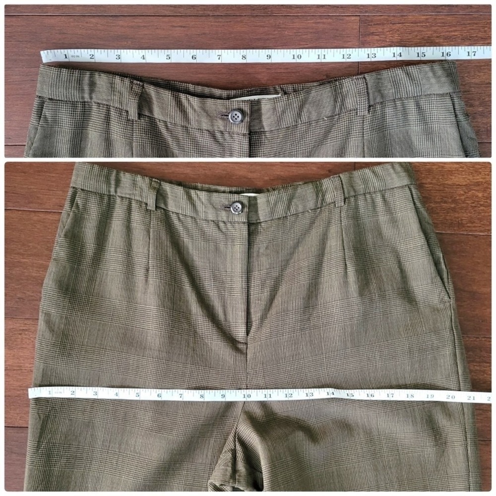 Vtg Pendleton Virgin Wool Straight Leg Lined Dress Pants Trousers Size 14 Olive - Picture 9 of 10